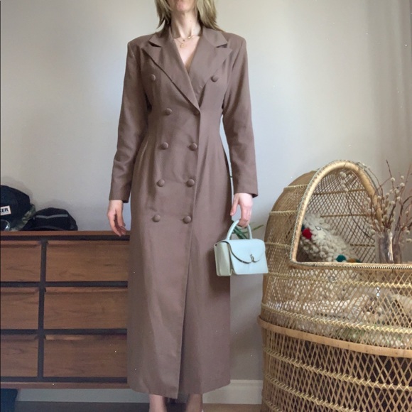 🌵HostPick🌵Neutral Tone Full Length Blazer Dress